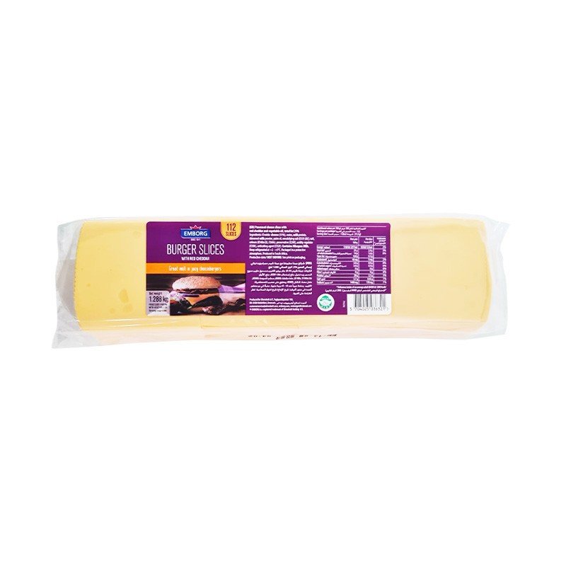 Slice Cheese Emborg Burger Yellow 1.288kg
